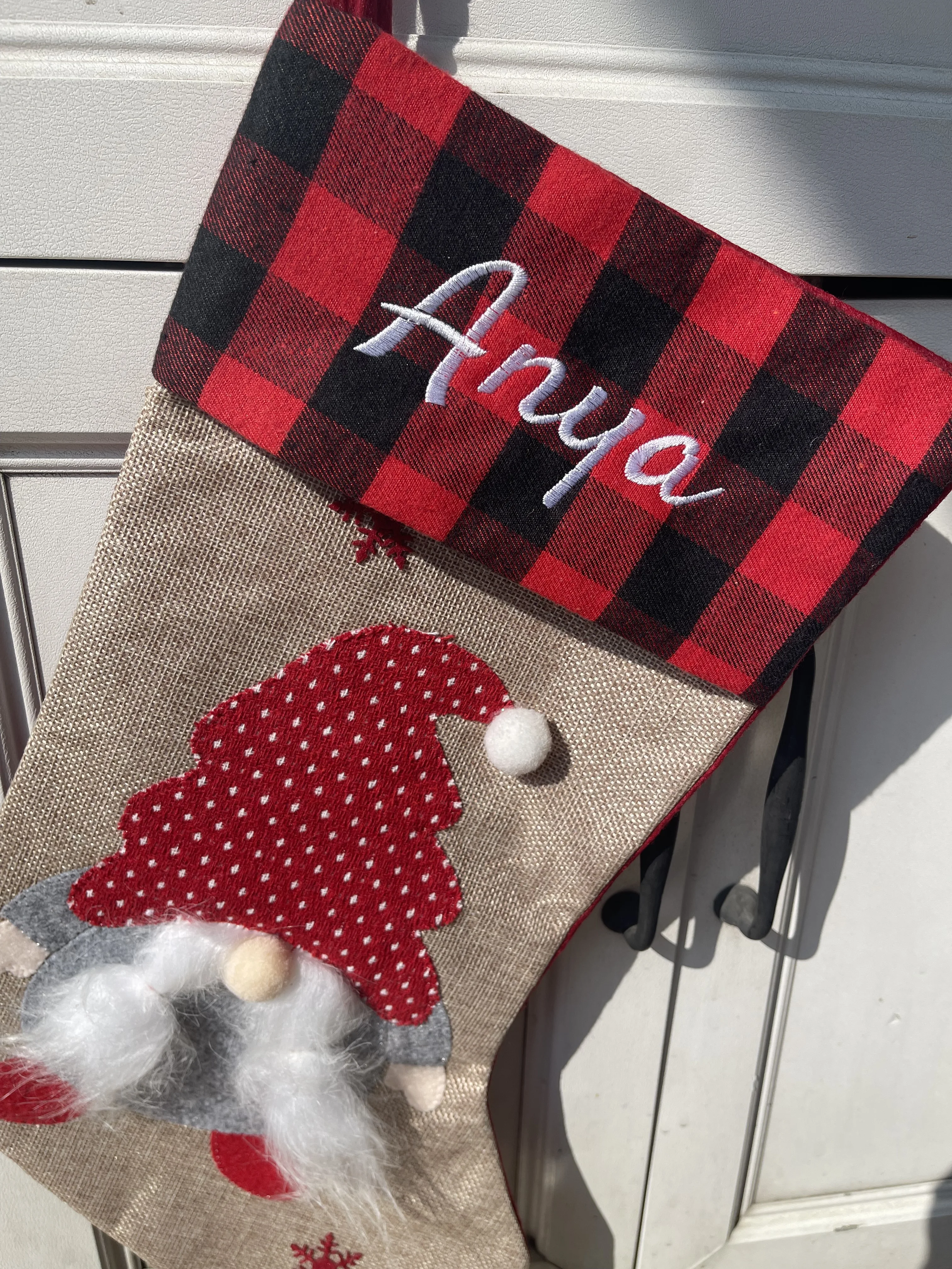 Medias de Navidad personalizadas con nombre, medias familiares, regalo de Navidad, adorno rojo