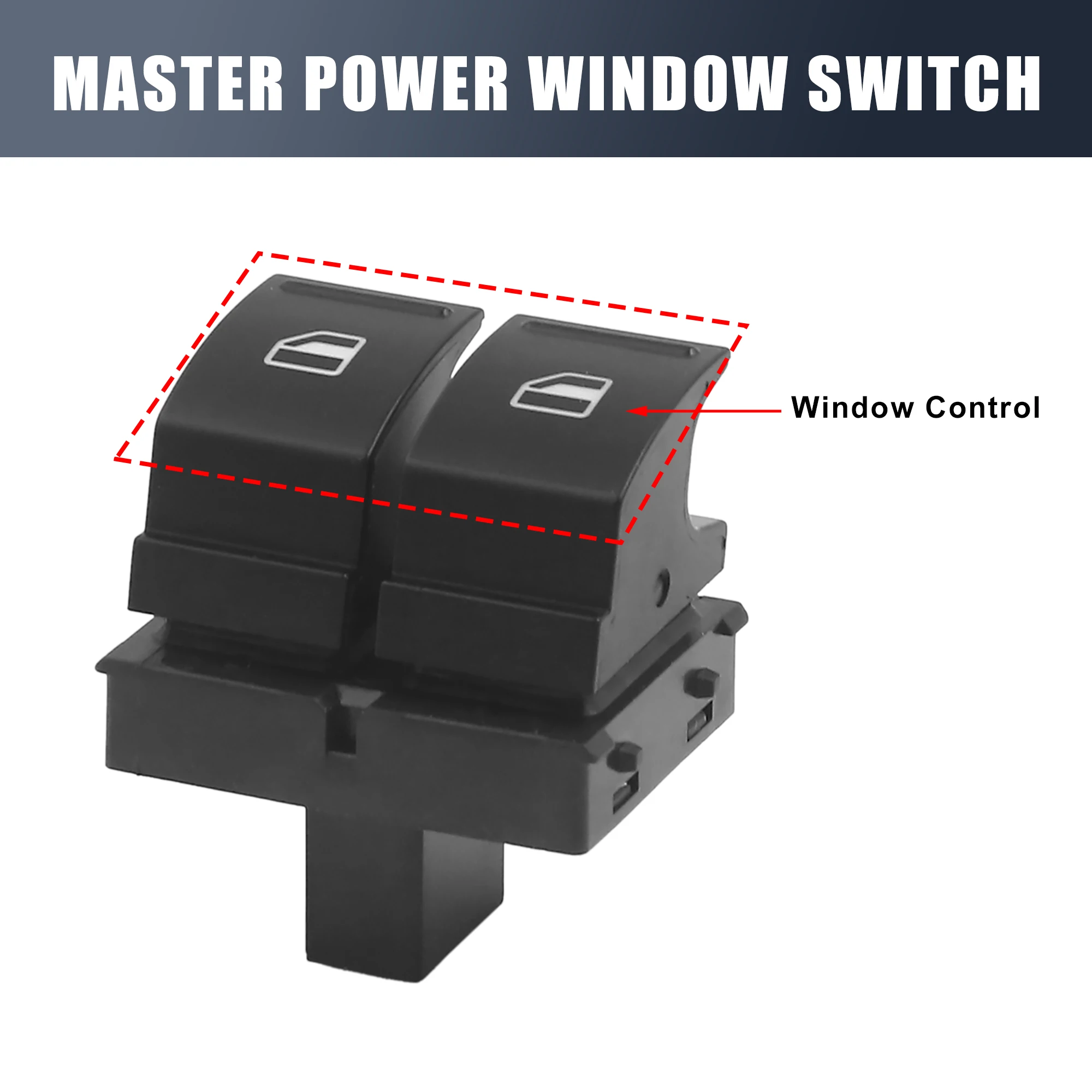 X Autohaux Car Window Switch 2K0959857A for VW Golf GTL MK5 Front Left Driver Side Electric Power Door Window Console Accessory