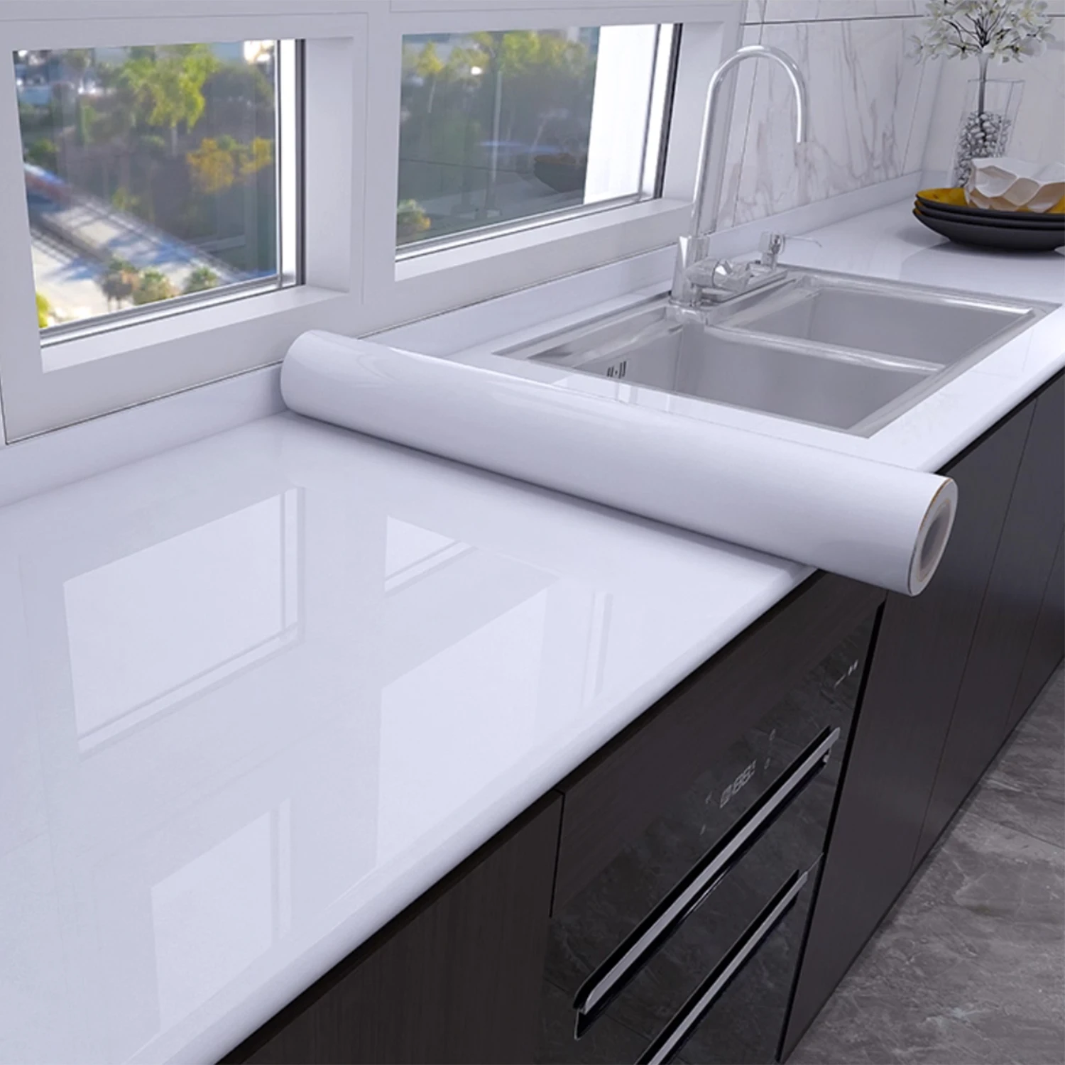 

Самоклеящиеся обои из мрамора ПВХ, подходящие для ресторана, кухни, гостиной, фоновой стены, водонепроницаемые и маслостойкие наклейки