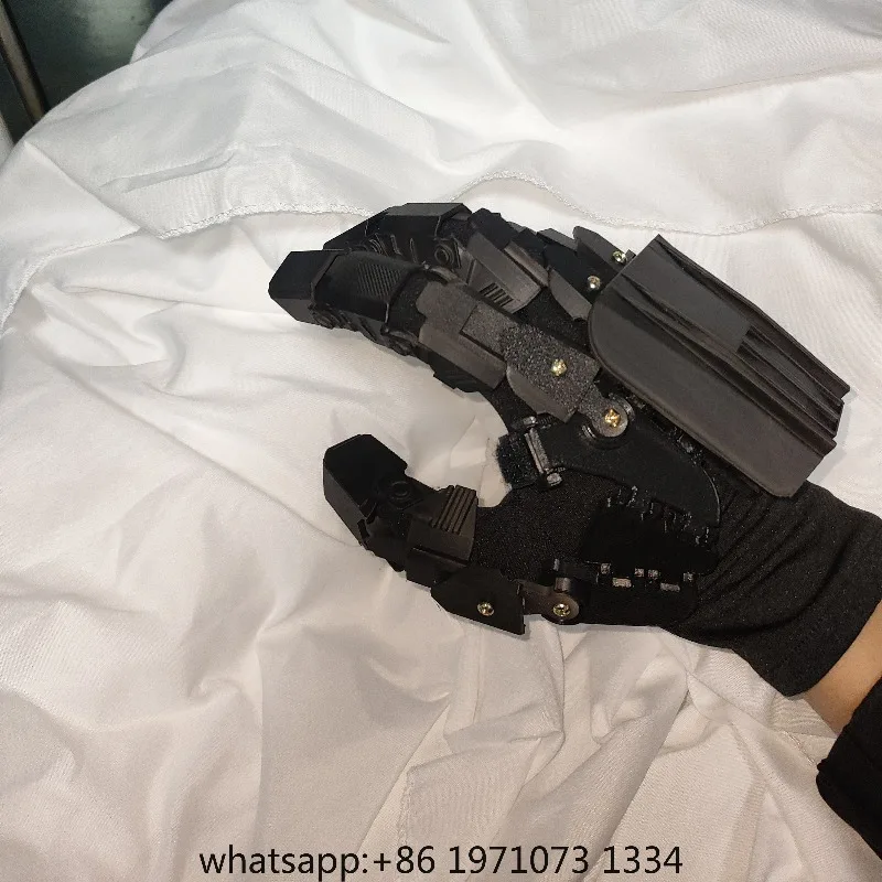 Multifunction Mechanical Wearable Hand Armor Tactical Punk Gloves Man Goth Techwear Style Cosplay Gloves Equipment