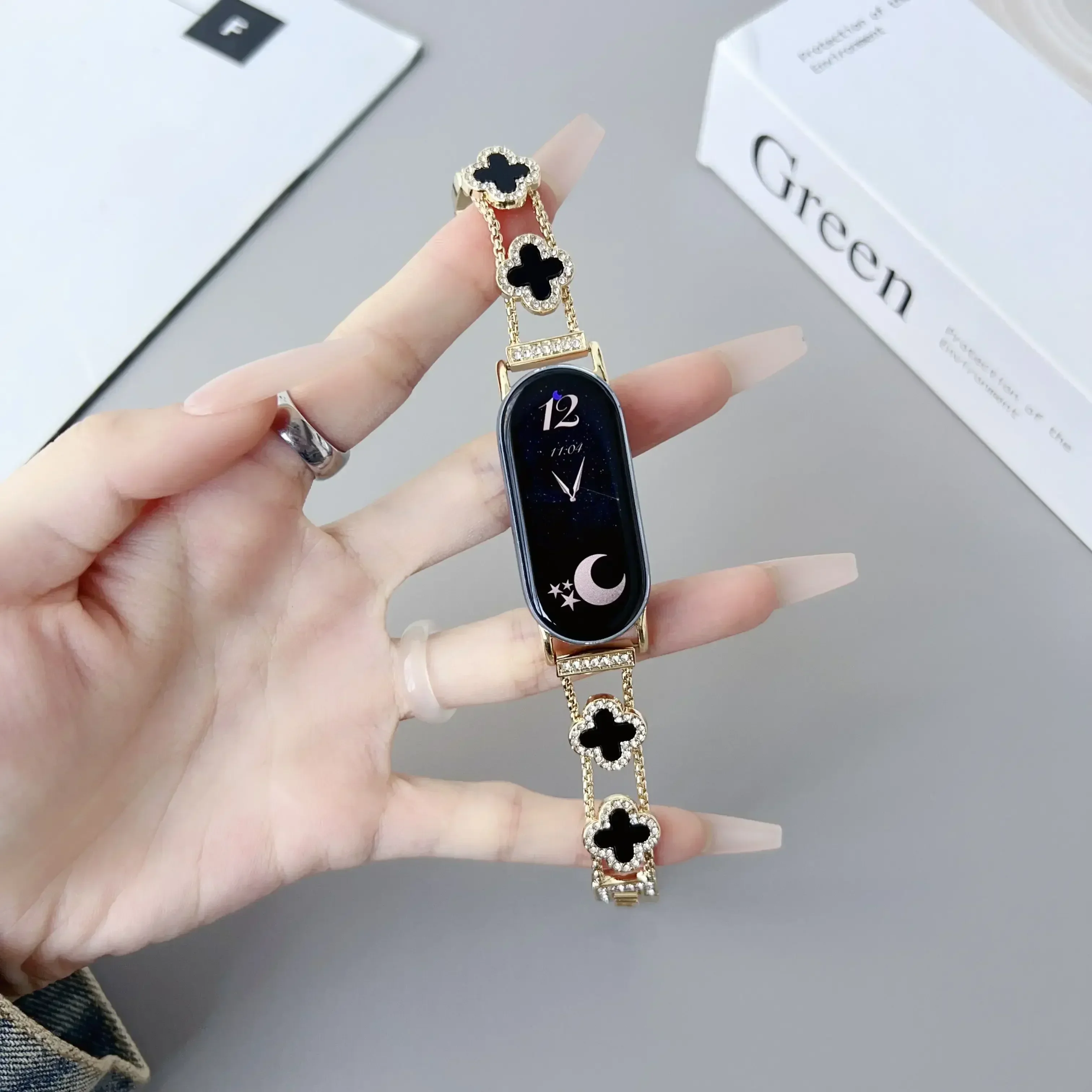 Ремешок из нержавеющей стали для Xiaomi Mi Band 10/9/8, женский металлический ремешок для часов Correa для Miband 8/mi 9, сменный браслет-браслет