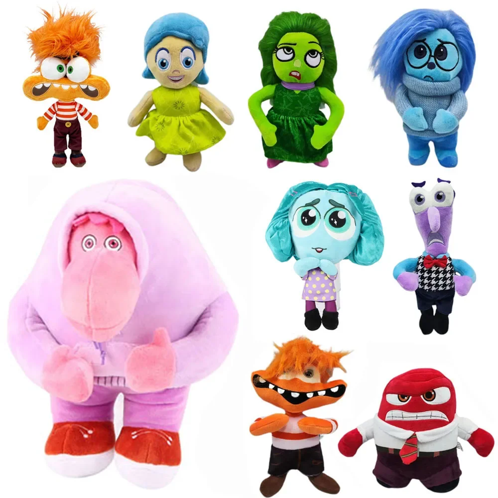 Inside Out 2 Plush Dolls Inside Out Plush Toy Cute Cartoon Plushie Doll Soft Stuffed Anime Periphery Toys Kids Birthday Gifts