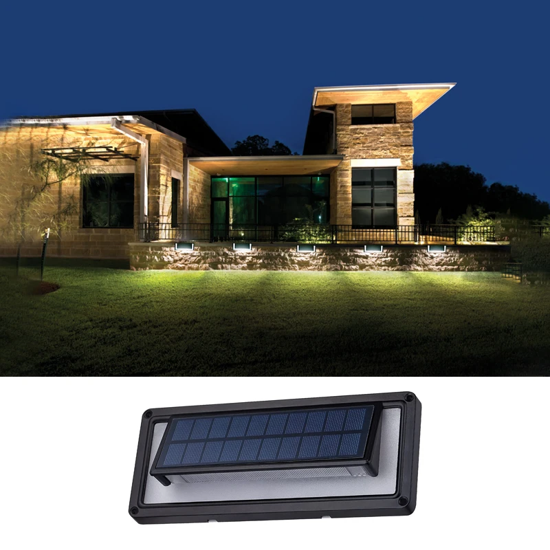 ACMESHINE Aluminum Alloy Solar Step Wall Led Light With Sound Sensor Garden Wall Led Light Landscape Lighting Path Garden Lamp