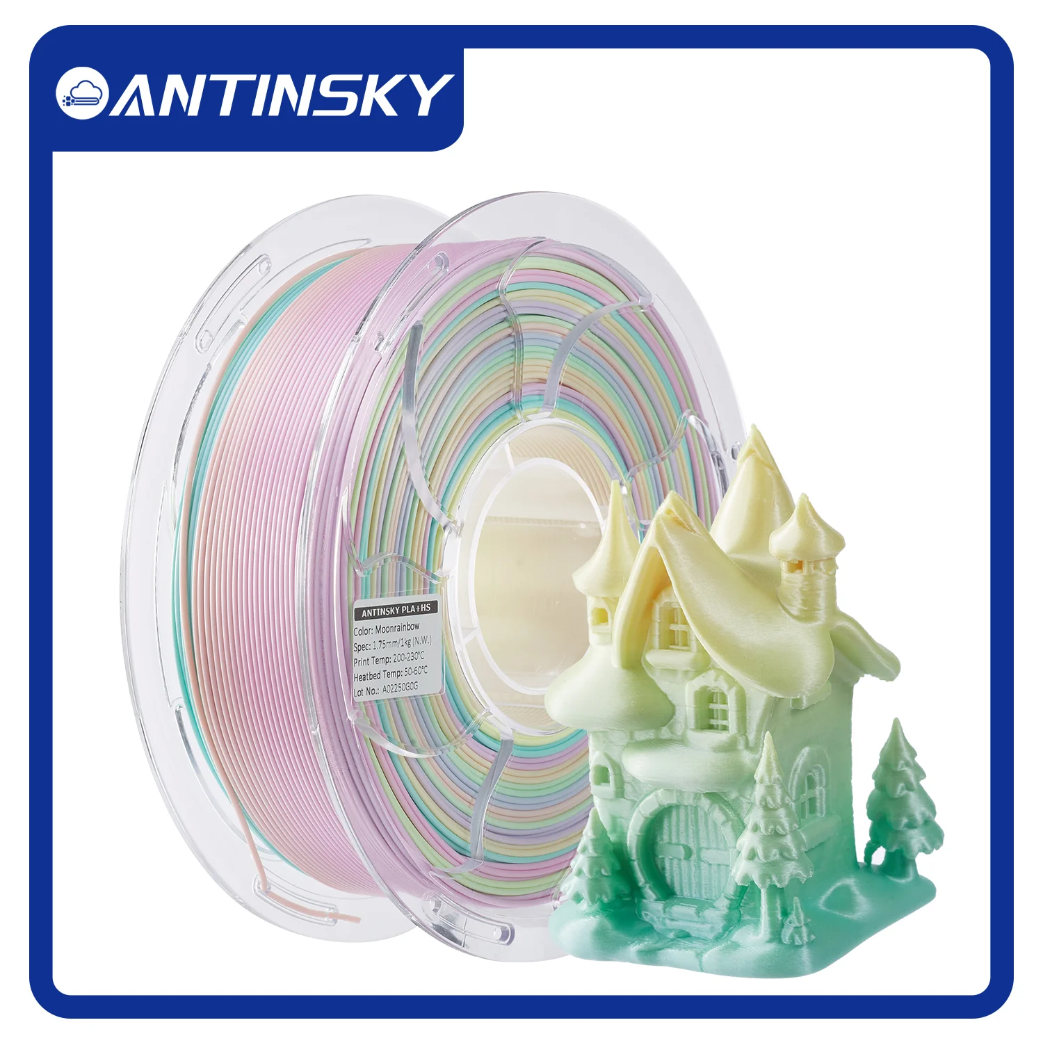 ANTINSKY PLA-Silk Glow in The Dark Filament 1.75mm 1KG Luminous Silk Gloss 3D Filament Compatible with Creality BambuLab FDM
