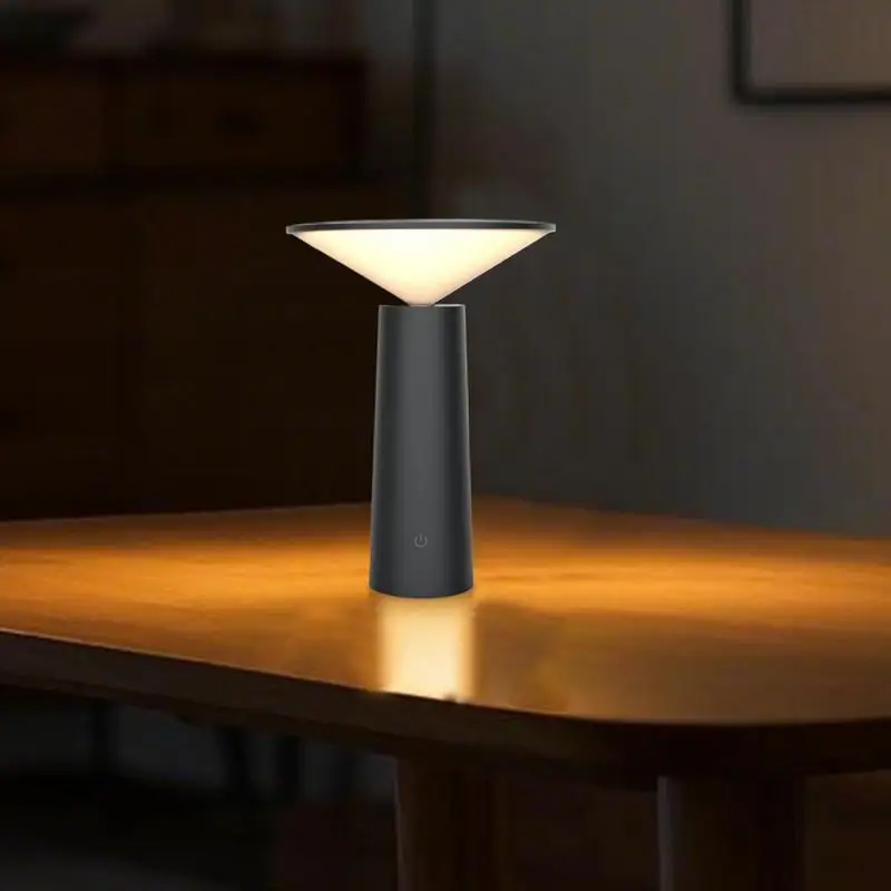 디밍이 가능한 테이블 램프 무선 3 색 온도 이동식 조절 가능한 USB 충전 램프 지능형 주변 장식 조명
