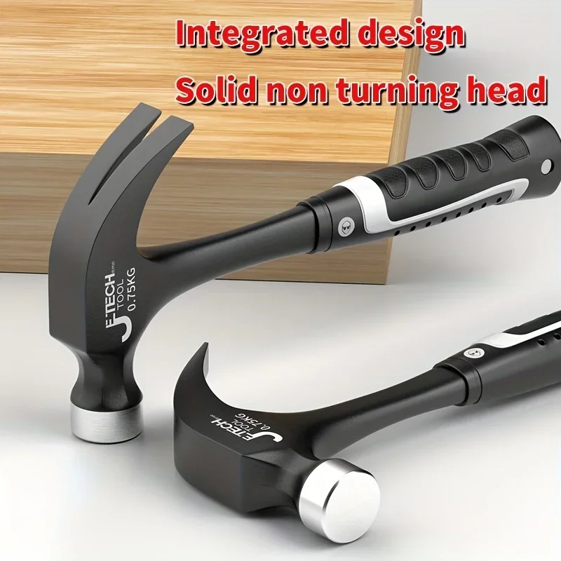 

1pc Integrated Claw Hammer, Professional Woodworking Joinery Home Carpentry Hand Hammer, Nail Hammer, Non-Slip Multifunctional H