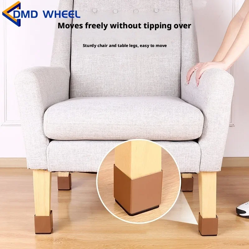 2 Pcs New Carbon Steel Hemming Heightened Foot Pad Cabinet Furniture Table Corner Stool