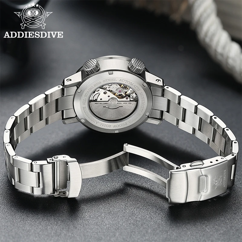 

Новые мужские автоматические часы ADDIESDIVE AD2541, роскошные, с люминесцентным покрытием BGW9, водонепроницаемые до 20 бар, японский механизм 8215.