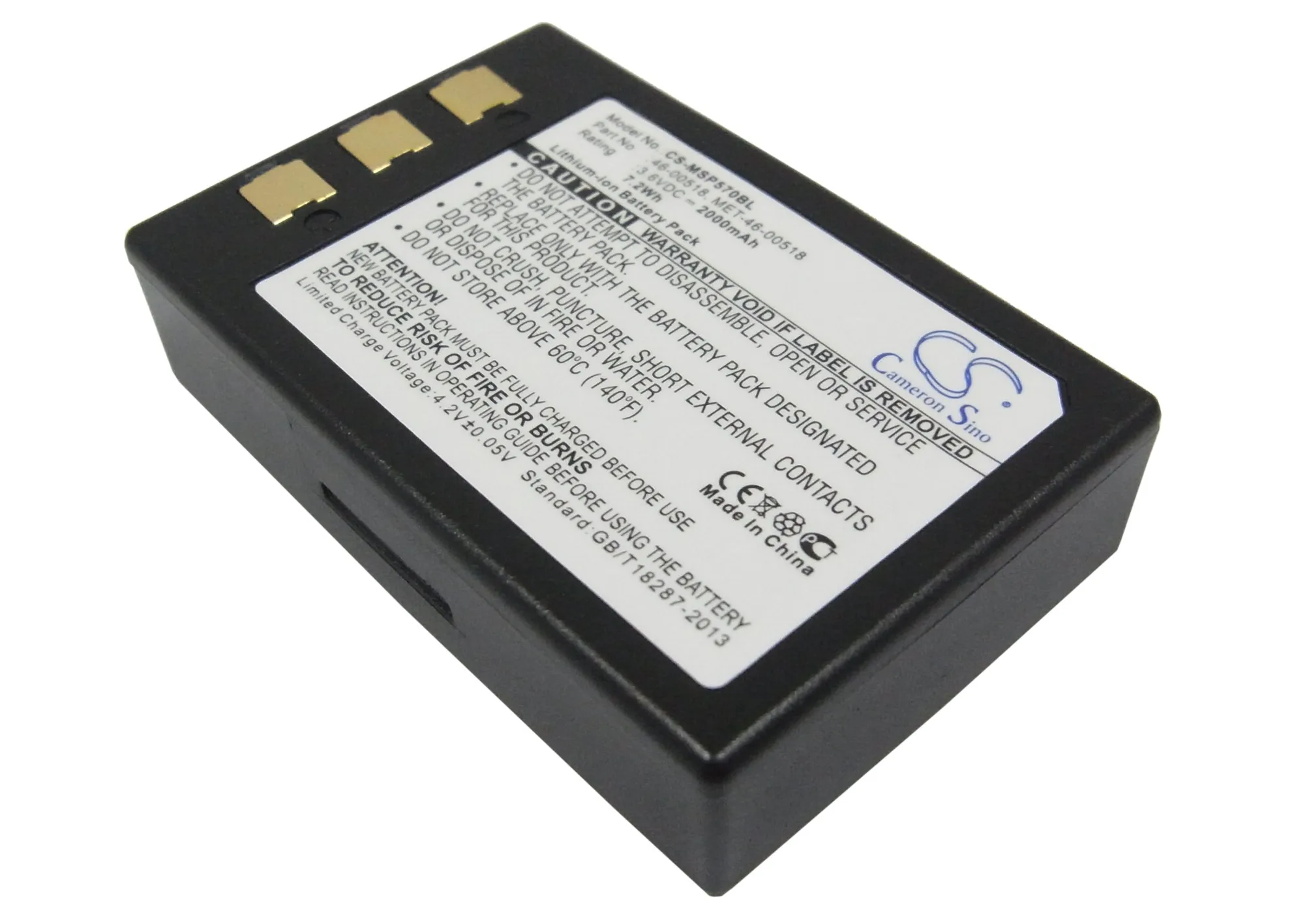 3.6V 2000mAh Barcode Scanner Battery 46-00518 MET-46-00518 for Metrologic SP5700 Optimus PDA MK5710