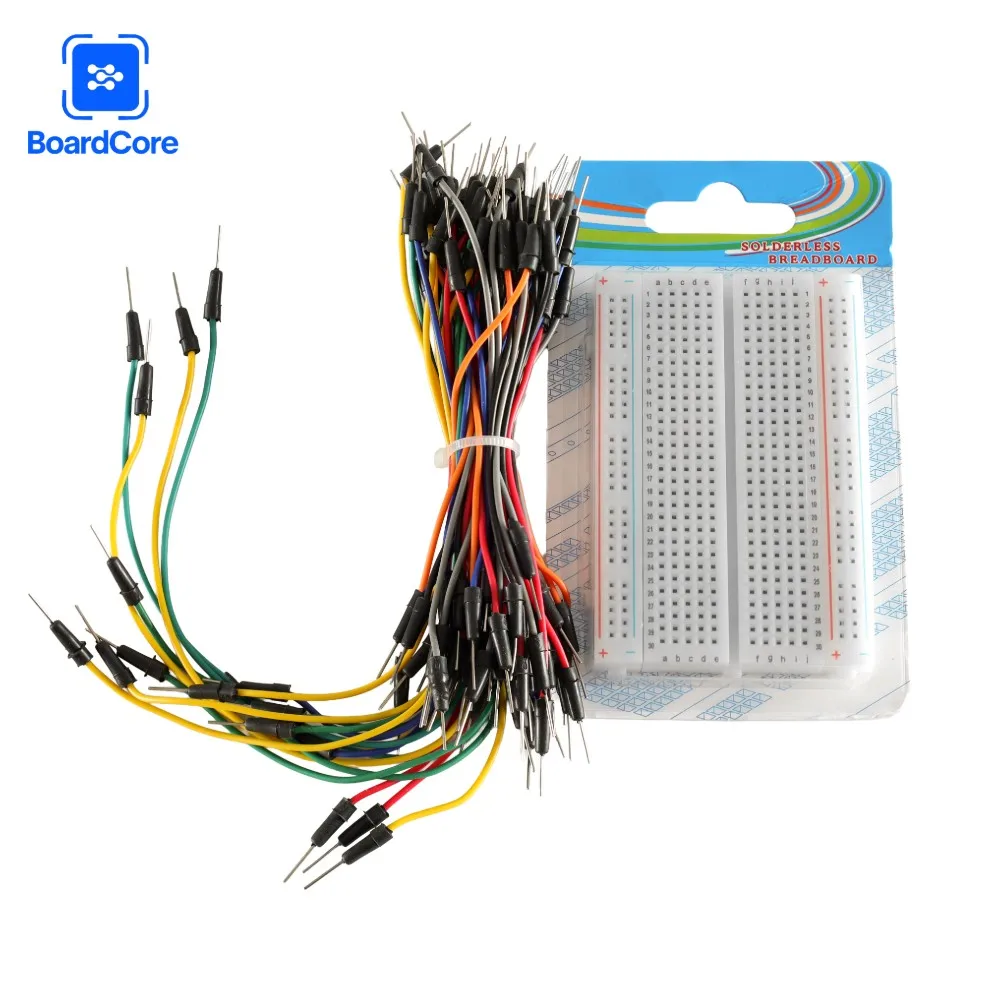 Breadboard Kit 400 Points Solderless PCB Bread Board with 65PcsJumper Wire Cable Board DIY Wire for Arduino Kit