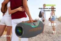Hopestar A6club 200W High Power Speakers Boombox 3 Wireless Subwoofer Hifi Heavy Bass Active Speaker With Wireless Microphones