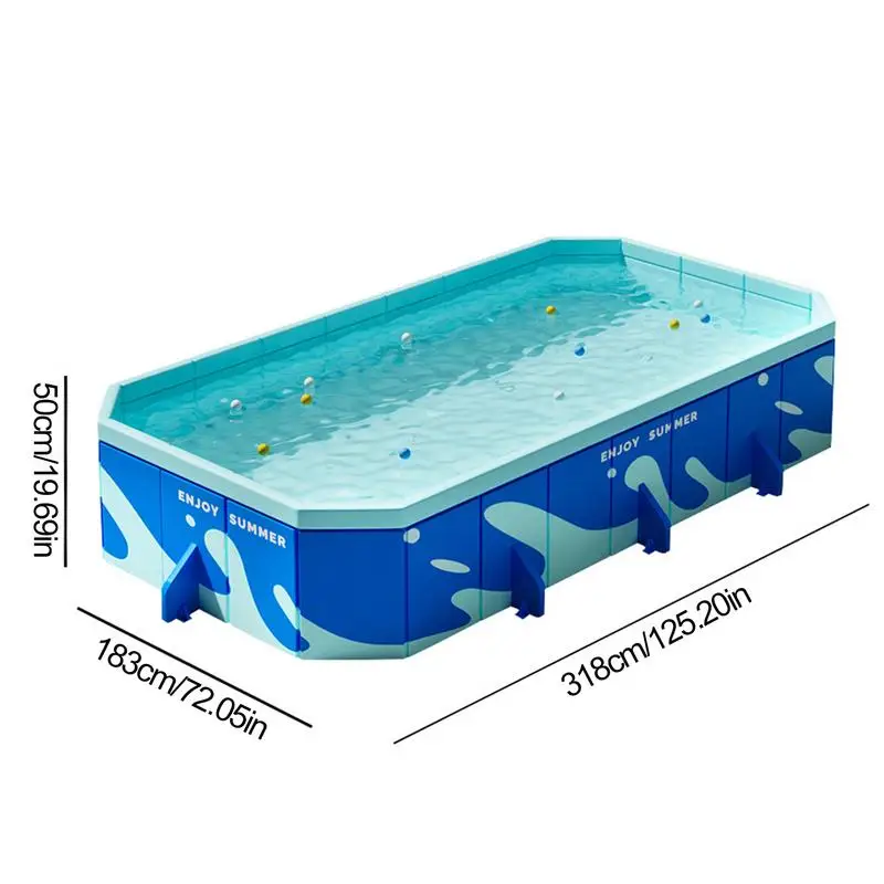 Nie nadmuchiwany basen z twardą skorupą Zagęszczony składany basen dla psa Przenośny basen zewnętrzny Prostokątny dla dorosłych Kiddie