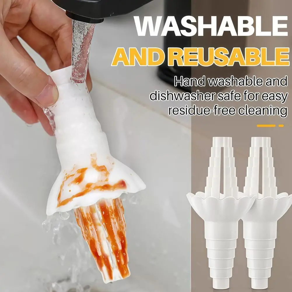 Universal Bottle to Bottle Liquid Transfer Connector,Emptying Funnel Kit for Kitchen & Bathroom, for Oil, Powder, Soap, Shampoo view 4