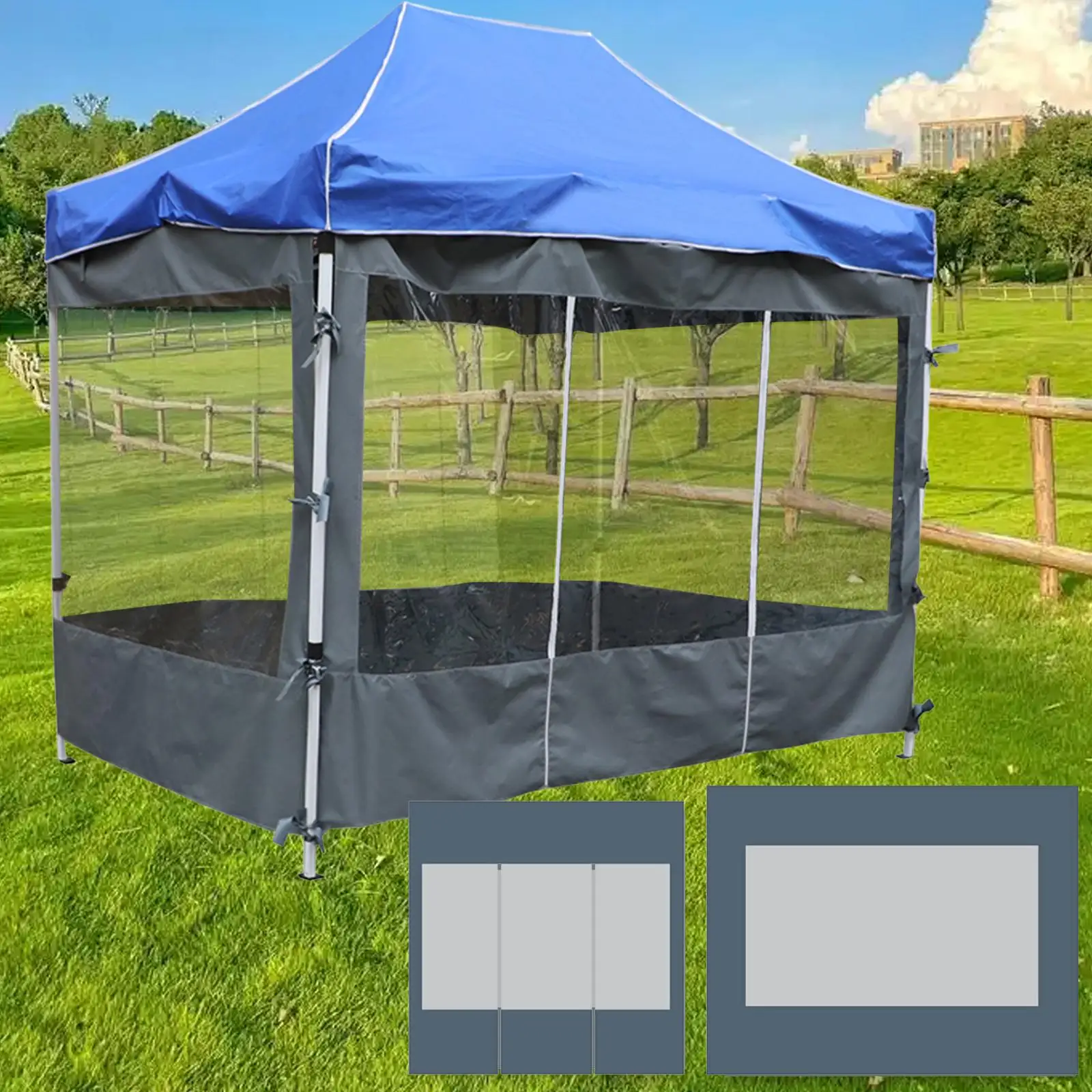 

Canopy Sidewall Side Panels Oxford Cloth Gazebo Accessories Transparent Canopy Walls for Garden Outdoor Patio Gazebo Picnic
