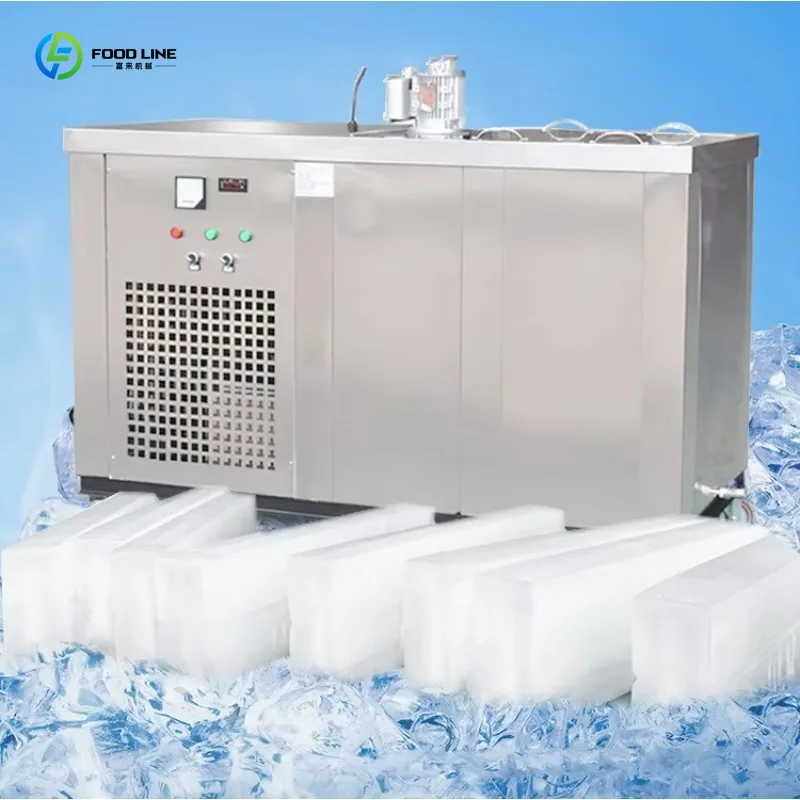 Commercial 1 Ton Block Ice Making Machine, High Capacity Industrial Ice Equipment