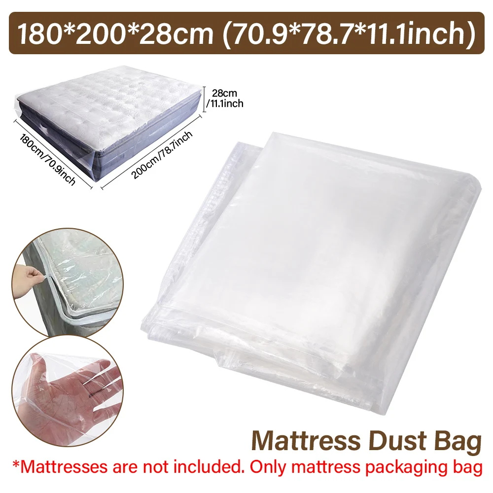 Verdickter Matratzen-Verpackungsbeutel, staubdicht, feuchtigkeitsbeständig, Abdeckung für bewegliche Hausmatratze, Kunststoff-Verpackungsbeutel, Matratzaufbewahrung