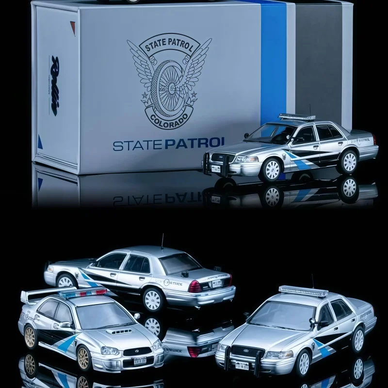 

1:64 alloy die-cast static miniature car toy model, Victoria Crown CV Colorado State Police Beijing Exhibition Limited Edition.