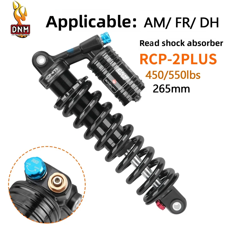 

DNM Electric Motorcycle Rear Shock Absorber 265mm Off-Road Shock Absorber Rear Cartridge High And Low Speed Adjustment RCP-2PLUS
