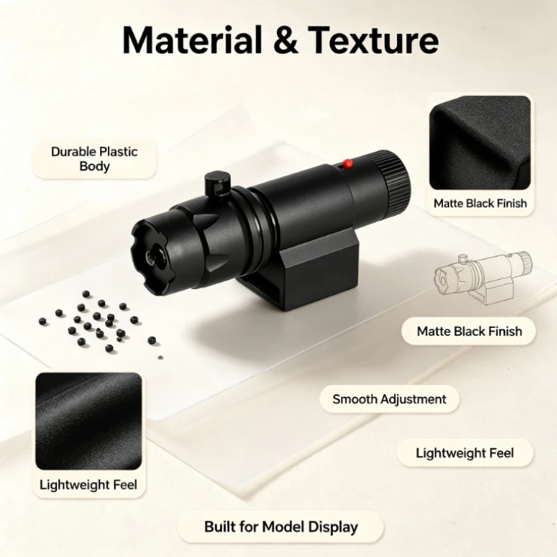 Portable Small Black Decor Optical Accessory with Fixed Base, Exquisite Collection Ornament, DIY Assembly Module
