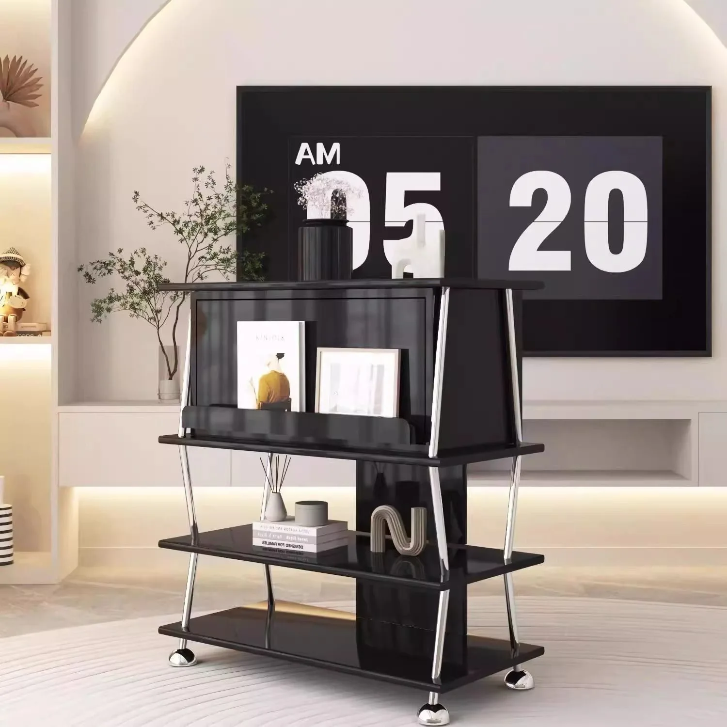Anan Object Storage Rack Bauhaus Magazine Cabinet Flap Floor Art Multi-layer Bookshelf Nordic Living Room
