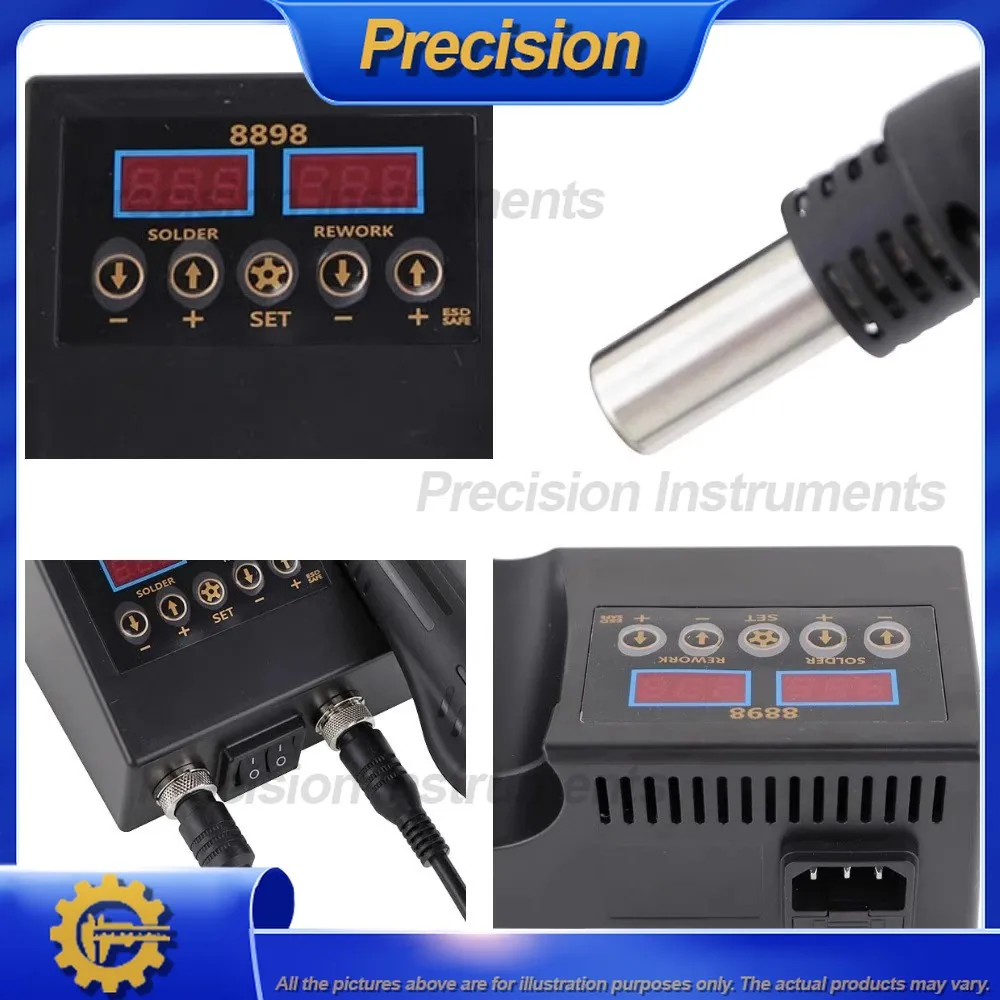 2026 شاشة ديجيتال مزدوجة التحكم في درجة الحرارة محطة سبيكة لحام 110 فولت 220 فولت مسدس هواء ساخن للحام وإزالة اللحام