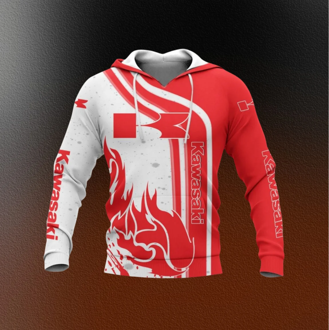 

2025 летняя мужская новая мотоциклетная футболка Kawasaki с 3D принтом и круглым вырезом, женский детский повседневный спортивный топ