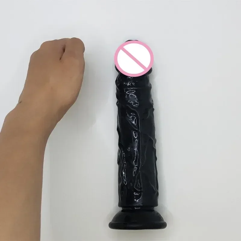 Godemiché réaliste en Silicone pour hommes et femmes, masturbateur, pénis noir, gode érotique, point G, Clitoris, jouet sexuel Anal