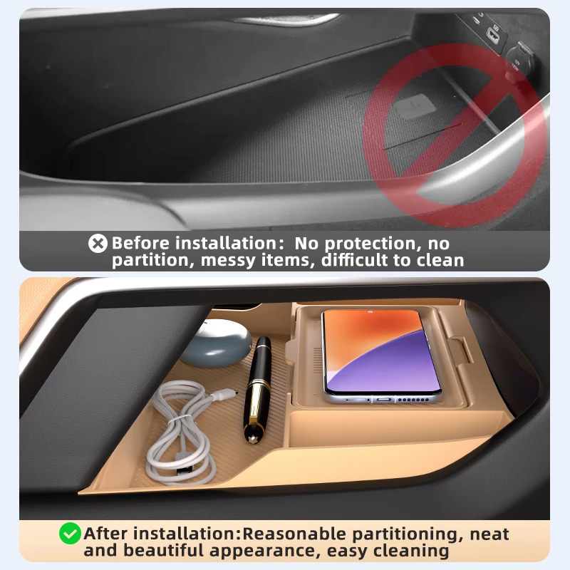 2025 لسوبر 8 Super8 سيليكون وحدة التحكم المركزية أسفل صندوق تخزين صيغة ليوبارد 3 التحكم المركزي المنظم حصيرة السيارة الداخلية