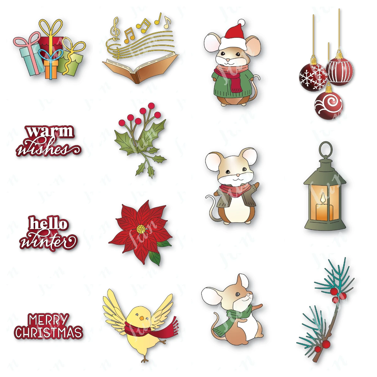 

Metal Cut Die Set Cute Bundled Snowman Christmas Dies Scrapbooking New Album Embossing Template Stencil for Painting Mold