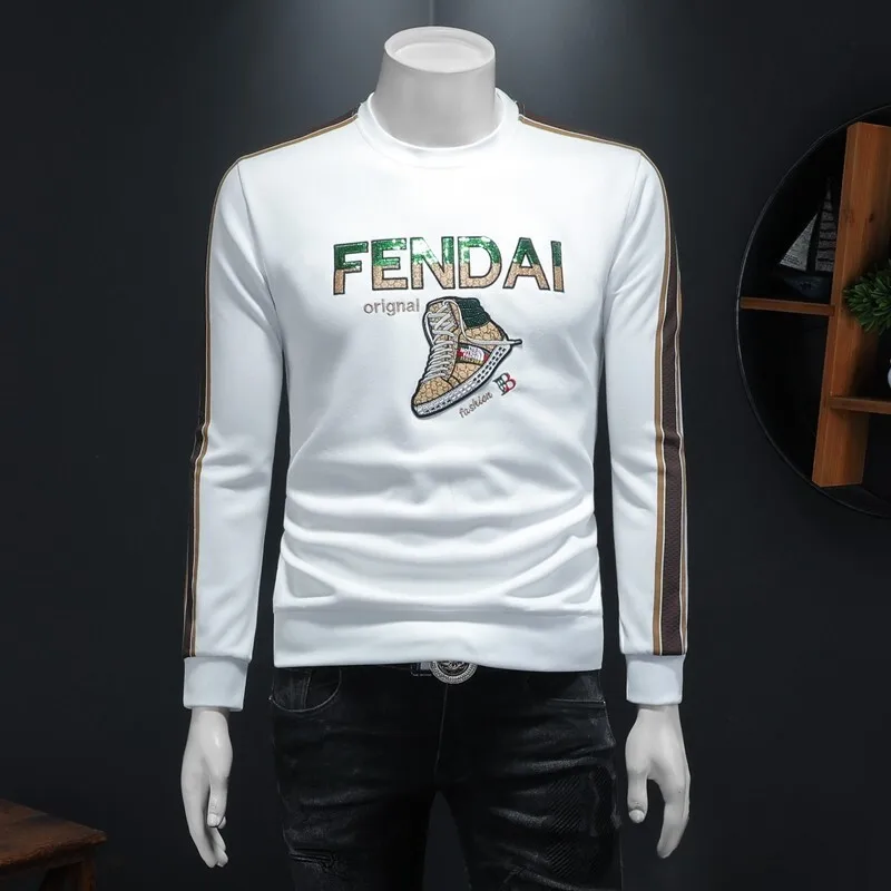 

Мужская модная толстовка с вышивкой, весна-осень, новинка, высококачественная мужская толстовка свободного кроя из смесового хлопка и полиэстера