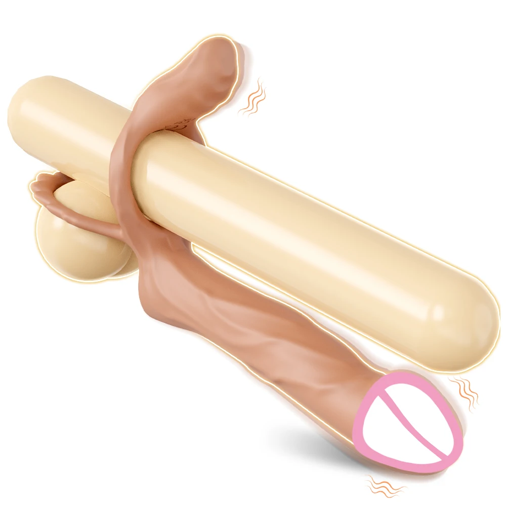 Remote Controlled Double Penetration Vibrator for Couple Anal Plug Vibrator with Penis Cock Ring Adult Sex Toys for Men Women