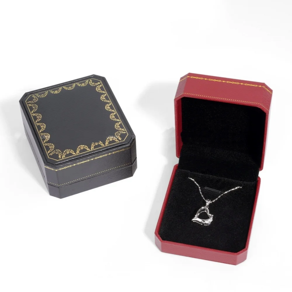 Display Box Space Saving Gift Packaging Case Necklace Pendant Box Elegant Jewelry Organizer For Wedding Vanity Dressing Table