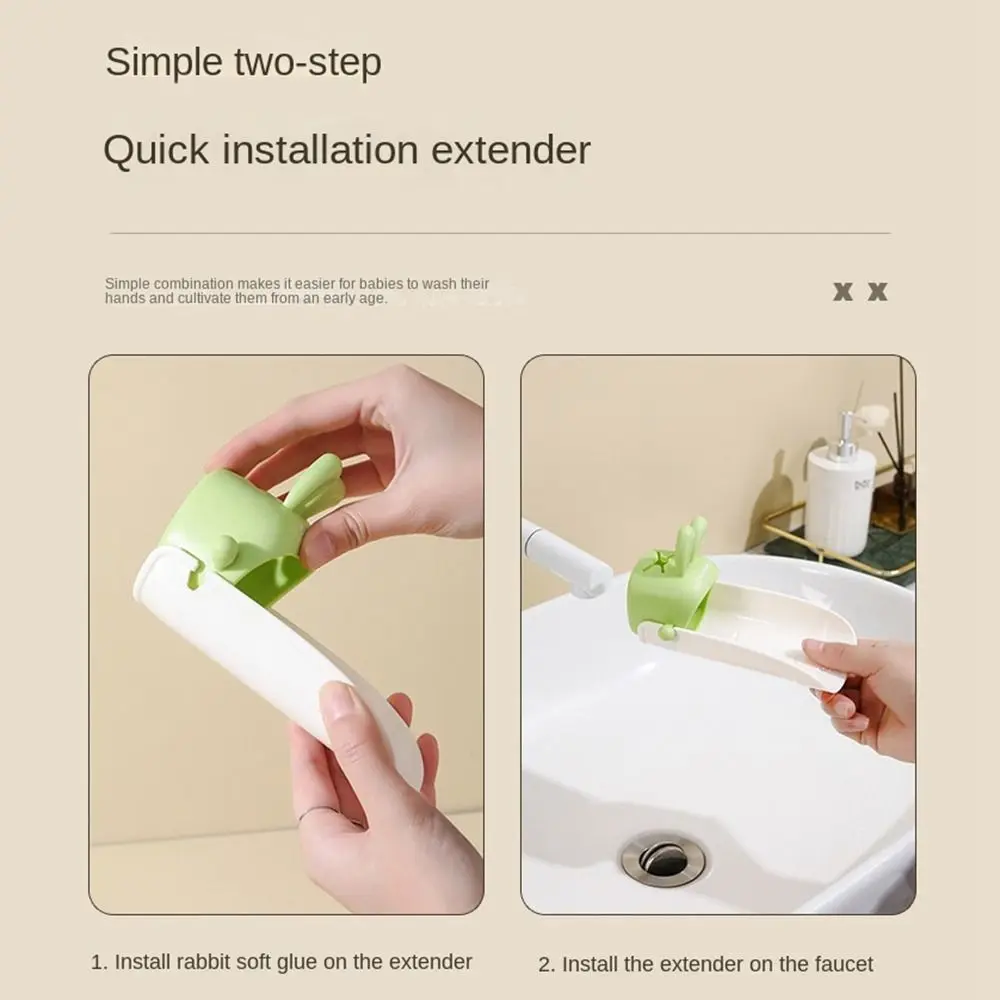 Children Bathroom Rabbit Tap Faucet Extender Water-saving Cartoon Kids Baby Wash-hand Faucet Extension Bathroom Accessories