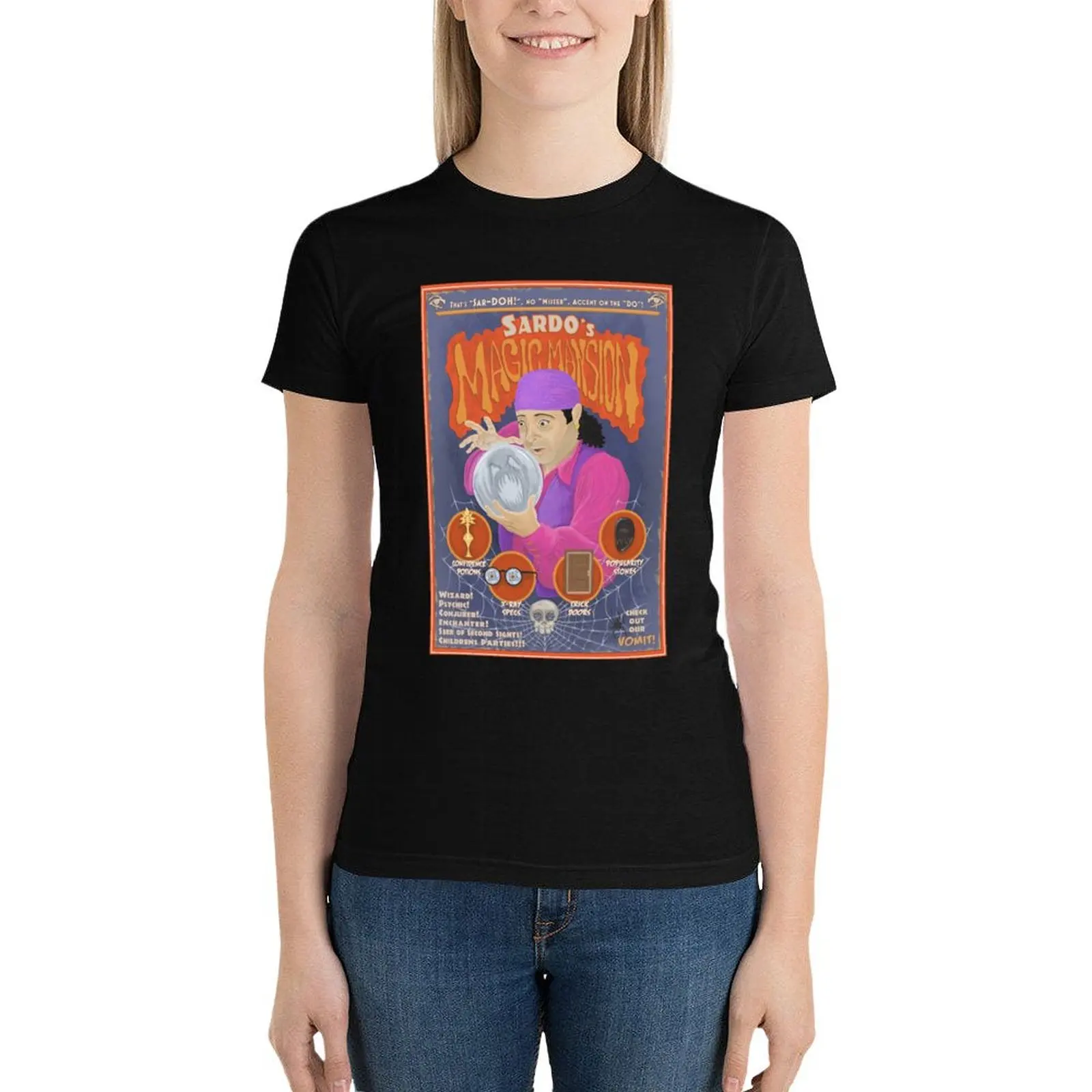 

Sardo's Magic Mansion! T-Shirt summer clothes funny plus size tops new edition t shirts for Women
