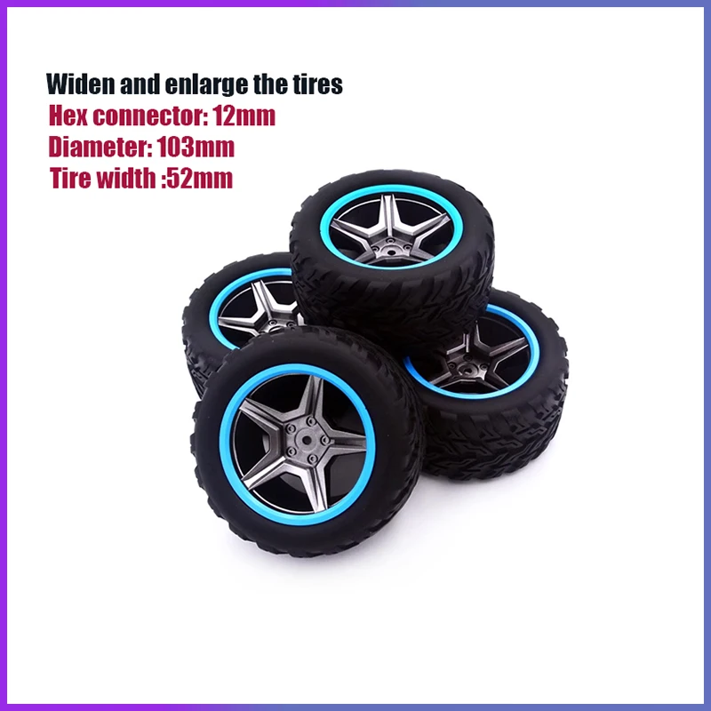 WLtoys 104019 1/10 RC Car Original Spare Parts 104019-2237 12402-A 12409 104009 Tire Front and Rear Wheels