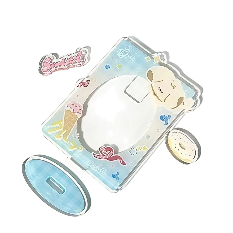 Arylic Photocard Holder 3 Inch Kawaii Photo Frame Picture Protector Card Case Idol Star Photo Binders Photo Packaging Supplies