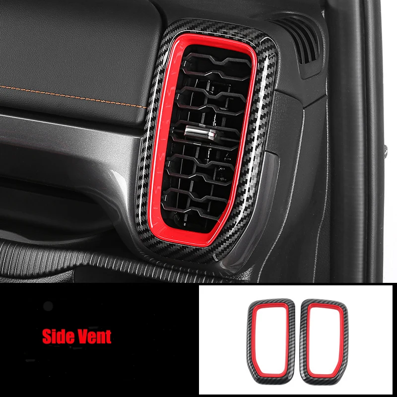 Carbon Fiber Look Car Interior Cover Trim Decoration For Ford Ranger T9 2023+ Auto Accessories