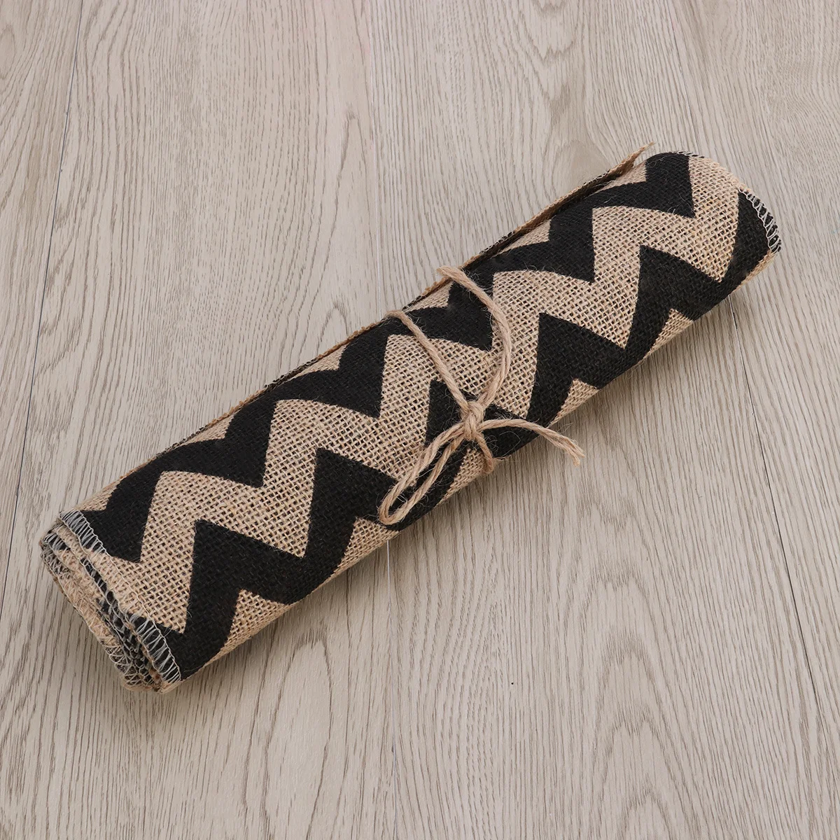 

Burlap Linen Table Runner Wave Strips Patterned 275x30cm Decorative Wedding Dining Table Runner Christmas Party