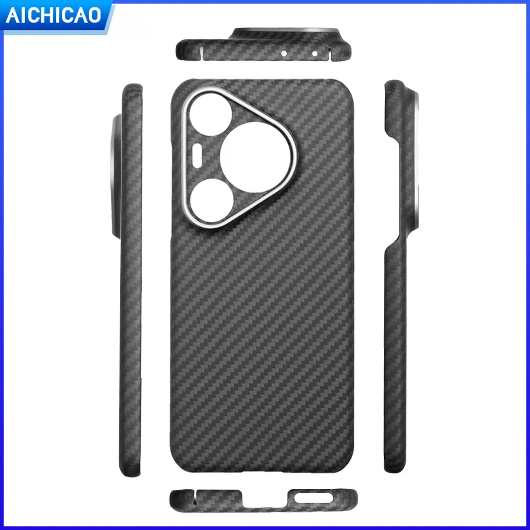 

ACC-Real Carbon Phone Case for Huawei Pura70 P70Pro Plus Aramid Fiber Case Aramid Fiber Anti-Fall Ultra-Thin Phone Cover