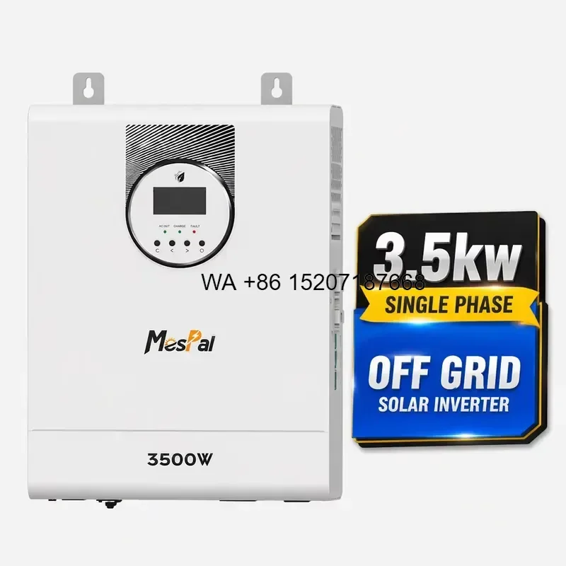 Wmwmnu Off Grid Solar Inverter 3.5kW 3500W 48V 220V for Standalone Solar Power Systems Remote Homes and Rural Projects