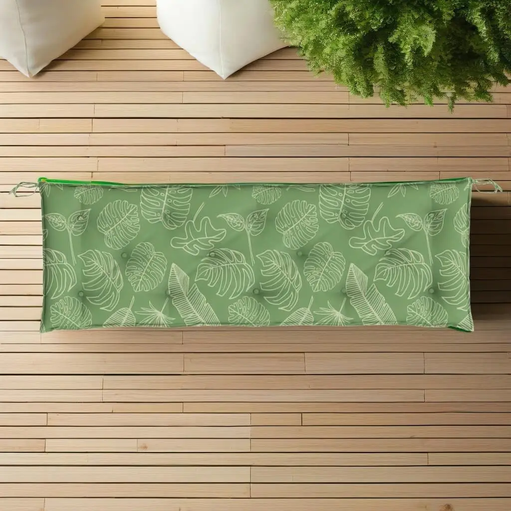 

Leaf Pattern Garden Bench Cushion 59.1x19.7x2.8 cm, Durable Oxford Fabric, Outdoor Seating Comfort