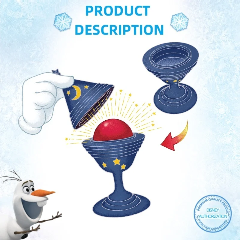 Disney Magic Tricks FROZEN Elsa Cartoon Ball And Vase Set Magical Props Tricks Disappearing Ball Vase Funny Toy For Kids Gift