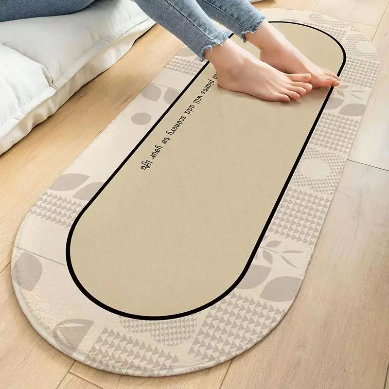 Retro Series Bedside Carpets Simple Bath Mats Soft Entrance Doormat Non-Slip Floor Rugs Home Toilet Bathroom Absorbent Foot Pad