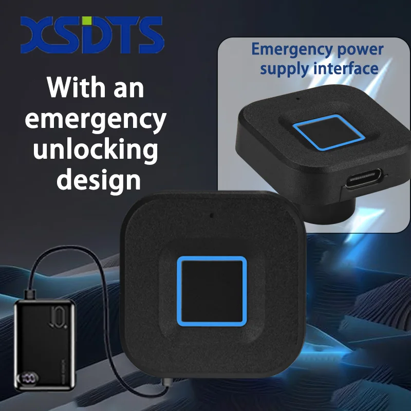 XSDTS Biometric Tuya App Fingerprint Lock Black Keyless Cabinet Smart Door Lock Drawer Locks Anti-theft Long Standby Time image 4