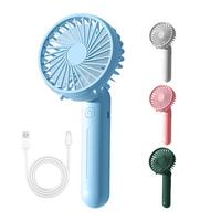 Hand Fan USB Rechargeable Cooling Fan Foldable Portable Handheld Fan 3 Speed Fan For Desk Mini Adjustable Low Noise Batteried