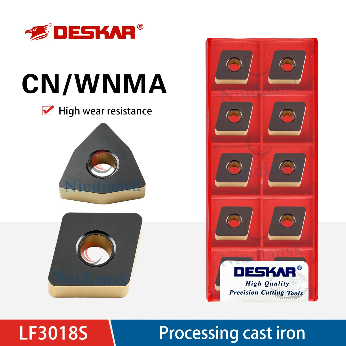DESKAR Numerical Control Inserts MGMN300-M LF3018S Grooving Blades CNMA120412 WNMA080408/12 LF3018S Turning Blades For Cast Iron