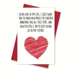 1pc, Anniversary Card, Lifelong Love Card, I Love You Card, Unusual Items, ,Boyfriend Romantic Card, Husband Birthday Card, Smal