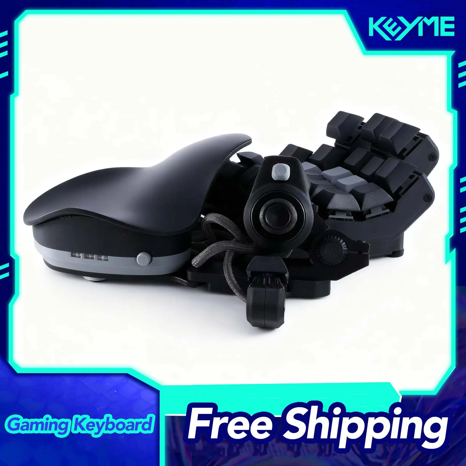 Qianren Linkshänder-Gaming-Tastatur, kabelgebunden, einhändig, WASD-Joystick, Ergonomie-Tastatur, Gaming, Büro, mechanische Tastaturen