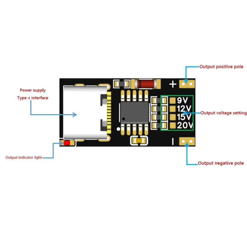 1Pcs PD/QC/AFC/PPS/FCP Type-C Decoy Board USB-C Boost Module Type-C Trigger Polling Detector Power Fast Charging Board