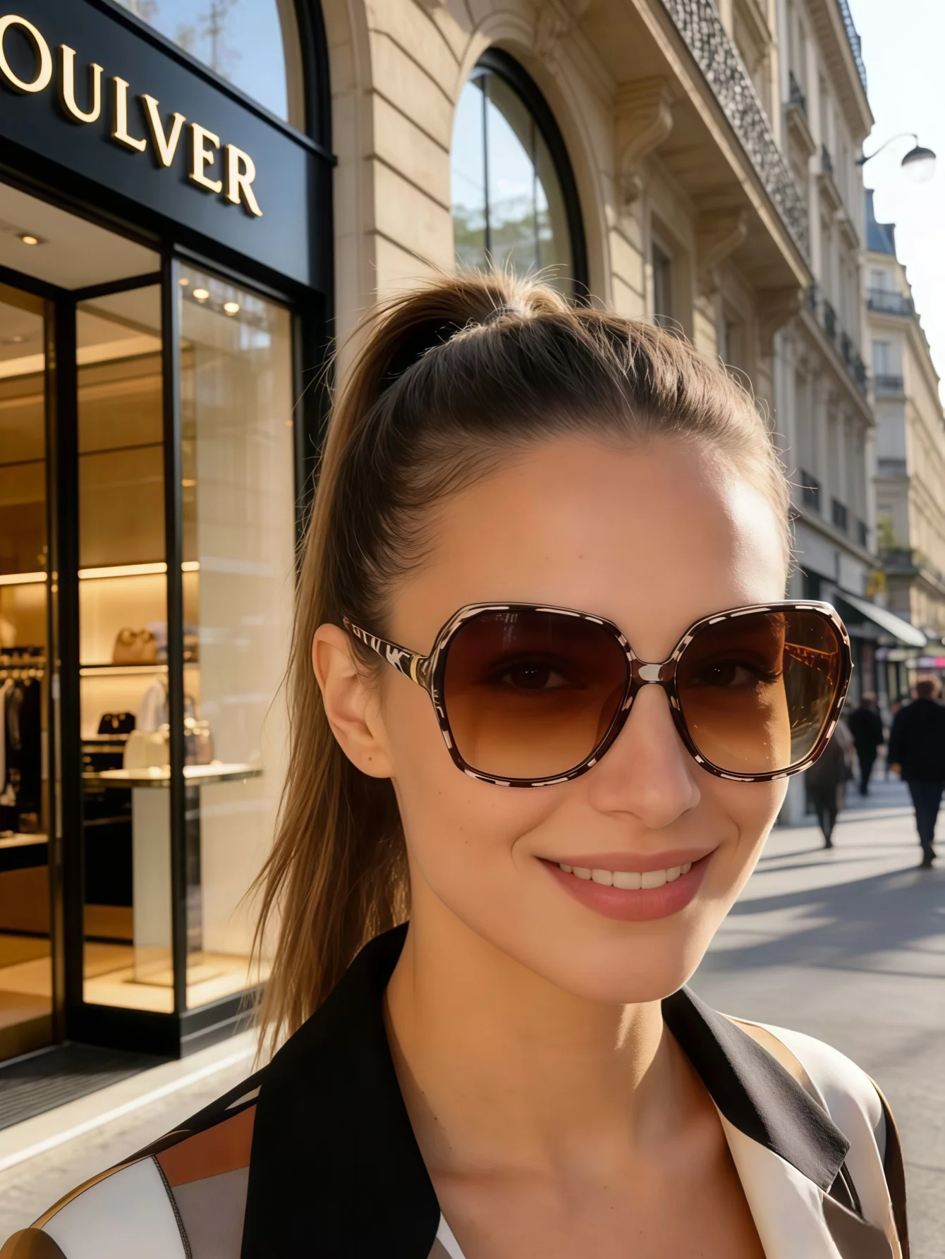 European and American women's retro round frame with metal plated accessories, sunglasses that are versatile for daily sun prote